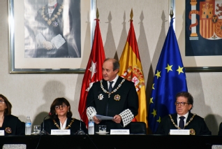 El presidente del alto tribubnal de la comunidad madrileña durante su intervención